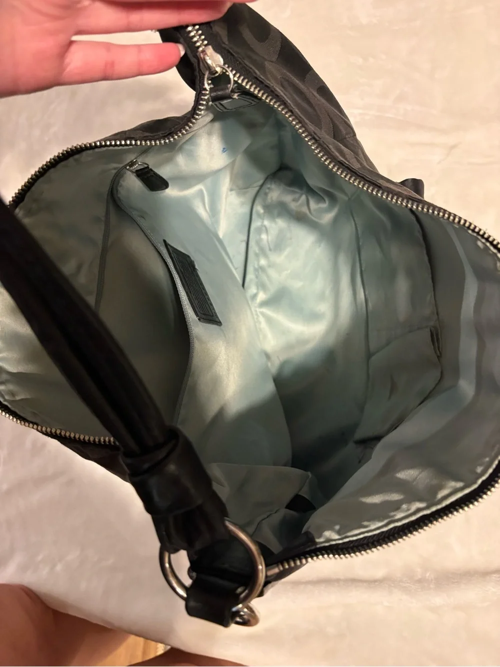 COACH Viral authentic Kristin Op Art hobo Bag Black Vintage Y2K Shoulder Purse